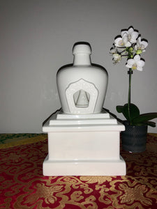 White Streamlined Tibetan Smoke (Sang) Offering Burner