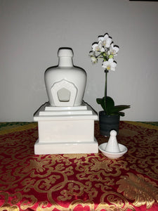 White Streamlined Tibetan Smoke (Sang) Offering Burner