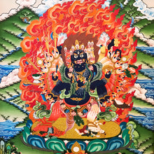 Load image into Gallery viewer, Hand-painted Vajra Vega Thangka (Wrathful Kalachakra)