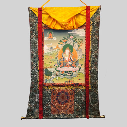 Hand-painted Vajrasattva Thangka (consecrated)