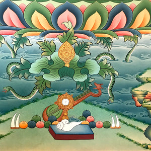 Thangka Tara Trắng vẽ tay