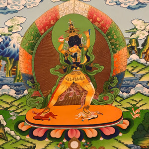 Hand-painted Innate Kalachakra Thangka (consecrated)